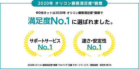 eo光　オリコン顧客満足度NO1