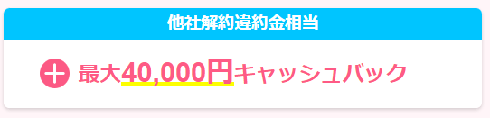 とくBWiMAX|4万円違約金補填