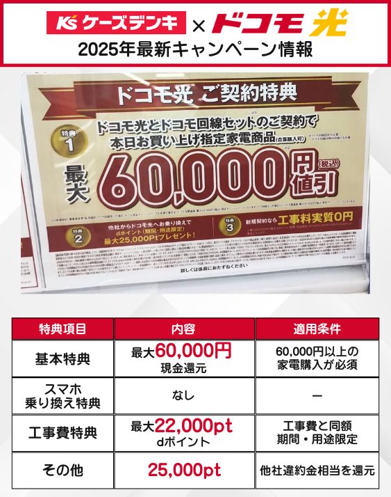 ケーズデンキのドコモ光